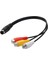 Siyah 25 cm 4pın S-Vıdeo S Terminali 3rca Kırmızı Sarı Beyaz Av Video Kablosu Ses Video Adaptörü (Yurt Dışından) 5
