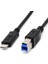 USB 3.1 Usb-C Kablo Tip C Erkek Konnektör - Apple Macbook ve Dizüstü Bilgisayar Için Usb3.0 Standart B Erkek Veri Kablosu Siyah (Yurt Dışından) 3