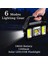 Solar Cob LED El Fenerleri 6 Mod 5W Süper Parlak Flaş Işığı 18650 Pil 1200 Mah Su Geçirmez Yan Işık Akıllı Güç Ekranı USB Şarj Kablosu ile Çalışma Işığı (Yurt Dışından) 1