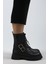 Hannah Kadın Hakiki Deri Bağcıklı Fermuarlı Tokalı Siyah Bot 2