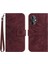 Kart Yuvaları Tutucu Kısa Kayış Lüks Pu Flip ile Oppo Reno7 Lite Için Telefon Kılıfı (Yurt Dışından) 1
