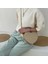 Bayanlar Hasır Dokuma Çanta Tatlı Kalp Şeklinde Crossbody Çanta Bozuk Para Cüzdanı Bayanlar Plaj Seyahat Alışveriş Çantası (Haki) (Yurt Dışından) 2