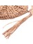 Rattan Tığ Hasır Dokuma Sepet Çanta Yuvarlak Daire Crossbody Shopper Plaj Çantası (Açık Kahverengi) (Yurt Dışından) 4