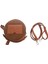 Moda Dairesel Fırçalama Pu Deri Çanta Kadın Retro Küçük Yuvarlak Omuz Çantası Kadın Daire Messenger Çanta (Kahverengi) (Yurt Dışından) 4