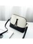 Patchwork Crossbody Çanta Omuz Çantası Kabuk Kadın Haberci Çanta Deri Çanta Siyah Beyaz (Yurt Dışından) 3