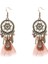 Moda Bohemia Retro Dreamcatcher Şekilli Tüy Kolye Yuvarlak Küpe Kadınlar Için Etnik Tarzı Tüy Küpe (Yurt Dışından) 1