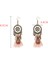 Moda Bohemia Retro Dreamcatcher Şekilli Tüy Kolye Yuvarlak Küpe Kadınlar Için Etnik Tarzı Tüy Küpe (Yurt Dışından) 5