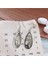 1 Çift Gümüş Mermer Aytaşı Turkuaz Renkli Cam Kulak Damızlık Kanca Dangle Düğün Takısı Küpe Eardrop Kulak Aksesuarları #2 (Yurt Dışından) 3