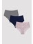 Retro Rose Yüksek Bel Çok Renkli 3lü Slip külot 1