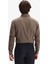 Erkek Kahverengi Kışlık Melanj Oduncu Casual Düğmeli Yaka Cepsiz Modern Fit Gömlek 3