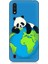 Samsung Galaxy A01 Uyumlu Yorgun Panda ve Dünya Desenli Silikon Kılıf 1