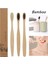 Adet Diş Fırçası Doğal Bambu Saplı Gökkuşağı Beyazlatma Yumuşak Kıl Bambu Diş Fırçası Çevre Dostu Diş Diş Fırçası Ağız Bakımı (Yurt Dışından) 2