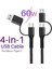 In 1 USB Kablosu iPhone Hızlı Şarj Cihazı Şarj Mikro USB Tip-C Kablosu Huawei Samsung Android Cep Telefonu Kablosu Tel (Yurt Dışından) 1