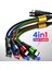 In 1 USB Tip C Kablo iPhone 14 13 12 11 Pro 3in1 2in1 Mikro USB Şarj Kablosu Mikro USB Kablosu Huawei Samsung Için 1.2 M (Yurt Dışından) 1