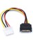 2 Adet/grup 15 Pin Sata Erkek Molex Ide 4 Pin Dişi Adaptör Uzatma Güç Kablosu (Yurt Dışından) 2