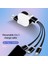 Taşınabilir Şarj 3 In 1 USB Kablosu Huawei Için iPhone 12 11 Pro Max 3in1 Hızlı Şarj Mikro USB C Tipi Kablo Samsung Xiaomi Için (Yurt Dışından) 1