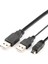 2'si 1 Arada USB 2.0 Çift A Tipi 2A Erkek - Mini 5 Pin Erkek Y Kablosu 2,5 Için (Yurt Dışından) 1