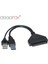 Deepfox Çift USB 3.0 - Sata Adaptör Dönüştürücü Kablosu 22PIN Sata Iıı - Usb3.0 Kablosu 2.5 (Yurt Dışından) 1