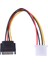 Sata Ide Güç Kablosu 15 Pin Sata Erkek - Molex Ide 4 Pin Dişi Kablo Adaptörü (Yurt Dışından) 4