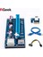 006C Pc Pcıe Pcı Express Yükseltici Video Kartı Için Pcı E 1x Ila 16X USB 3.0 Sata 6pin Ide Molex Güç Kablosu Btc Madenci Madencilik Için (Yurt Dışından) 1