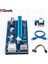 006C Pc Pcıe Pcı Express Yükseltici Video Kartı Için Pcı E 1x Ila 16X USB 3.0 Sata 6pin Ide Molex Güç Kablosu Btc Madenci Madencilik Için (Yurt Dışından) 2