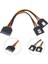 1 Adet Sata Güç 15-Pin Y-Splitter Kablo Adaptörü Erkek - Dişi HDD Sabit Disk Için (Yurt Dışından) 3
