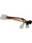 2 Adet 4-Pin Molex 3-Pin Fan Güç Kablosu Adaptör Konnektörü 12 V Bilgisayar Soğutma Fanı Kabloları Cpu Pc Kasa Fanı (Yurt Dışından) 3