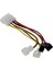 2 Adet 4-Pin Molex 3-Pin Fan Güç Kablosu Adaptör Konnektörü 12 V Bilgisayar Soğutma Fanı Kabloları Cpu Pc Kasa Fanı (Yurt Dışından) 4