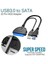 Adaptör Kablosu Sata USB 3.0 Adaptör Sata Kablosu /3.5 Desteği USB Inç Sürücü Sabit Disk SSD Çift 2.5 Inç Kablo Sata HDD Harici (Yurt Dışından) 1
