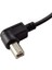 Yüksek Hızlı 25 cm M/f USB 2.0 Tip B Erkek Kadın Dik Açı Uzatma Veri Kablosu Panel Montajlı Yazıcı Kablosu (Yurt Dışından) 3