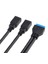 Masaüstü Bilgisayar USB 3.0 20-Pin Erkek 2 USB Dişi Kablo Asus P7P55/USB3 Gigabyte Msi Onda Anakart Adaptör Konnektörü (Yurt Dışından) 3
