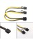 8 Pin Dişi Çift 2x 8 Pin (6+2) Dişi Pcı Express Güç Adaptörü Kablosu Grafik Ekran Kartı Için 30 cm (Yurt Dışından) 2
