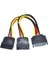 15-Pin Sata Erkek - Çift Dişi Güç Y-Splitter Adaptör Kablosu Pratik Sıcak (Yurt Dışından) 2