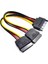 15-Pin Sata Erkek - Çift Dişi Güç Y-Splitter Adaptör Kablosu Pratik Sıcak (Yurt Dışından) 3