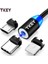 Tkey Manyetik USB Kablosu iPhone 12 11 Xiaomi Samsung Huawei C Tipi Kablo Cep Telefonu Kablosu USB Kablosu Hızlı Şarj Kablosu (Yurt Dışından) 1