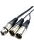 Splitter Mikrofon Kablosu Ses Adaptör Kablosu Süper Uzun Esnek Xlr Pin 1 Kadın Çift 2 Erkek 3ft Optik Fiber Kablolar DVI (Yurt Dışından) 1