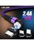 Uslıon Manyetik Kablo Mikro USB 540 Rotasyon Şarj Tipi C LED Elmas Lamba iPhone 13 12 Pro Max Samsung Xiaomi Mi 11 (Yurt Dışından) 1