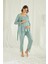 18468 Hamile Lohusa Sabahlıklı Pijama Takımı -Yeşil 4