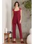 2805 Hamile Lohusa Sabahlıklı Pijama Takım-Bordo 2