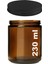 230 ml Cam Kavanoz Amber 230 cc Bal Metal Gümüş Kapaklı Kahverengi 1