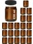 230 ml Cam Kavanoz Amber Mumluk 230 Cc Metal Siyah Kapaklı Mum Kavanozu Kahverengi 20 Adet 1