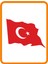 Dalgalanan Ay Yıldız Hilal Bayrak Oto Sticker 20X15 cm 1