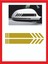 Araba Aynası Için Şerit Sticker - Oto Sticker - Araba Sticker - 20CM x 2,5 cm 2 Adet 1