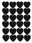 Minik Kalpler 24 Adet Duvar Sticker - Oto Sticker -1 Adeti 2.5 cm 1