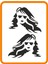Kadın Madonna 2 Adet Sağ-Sol Takım Ticari Araç Oto Sticker 40X30 cm Siyah 1