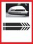 Araba Aynası Için Şerit Sticker - Oto Sticker - Araba Sticker - 20CM x 2,5 cm 2 Adet 1