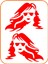 Kadın Madonna 2 Adet Sağ-Sol Takım Ticari Araç Oto Sticker 30X23 cm Kırmızı 1