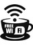 Free Wifi Coffee Sticker Araba Oto Arma Duvar Çıkartma 20 cm 1