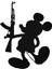 Mickey Ak 47 Sticker Araba Oto Arma Duvar Sticker Ev Dekoratif Çıkartma 20 cm 1