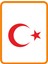 Ay Yıldız Hilal Bayrak Oto Sticker 30X22 cm Kırmızı 1